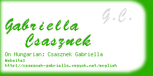 gabriella csasznek business card